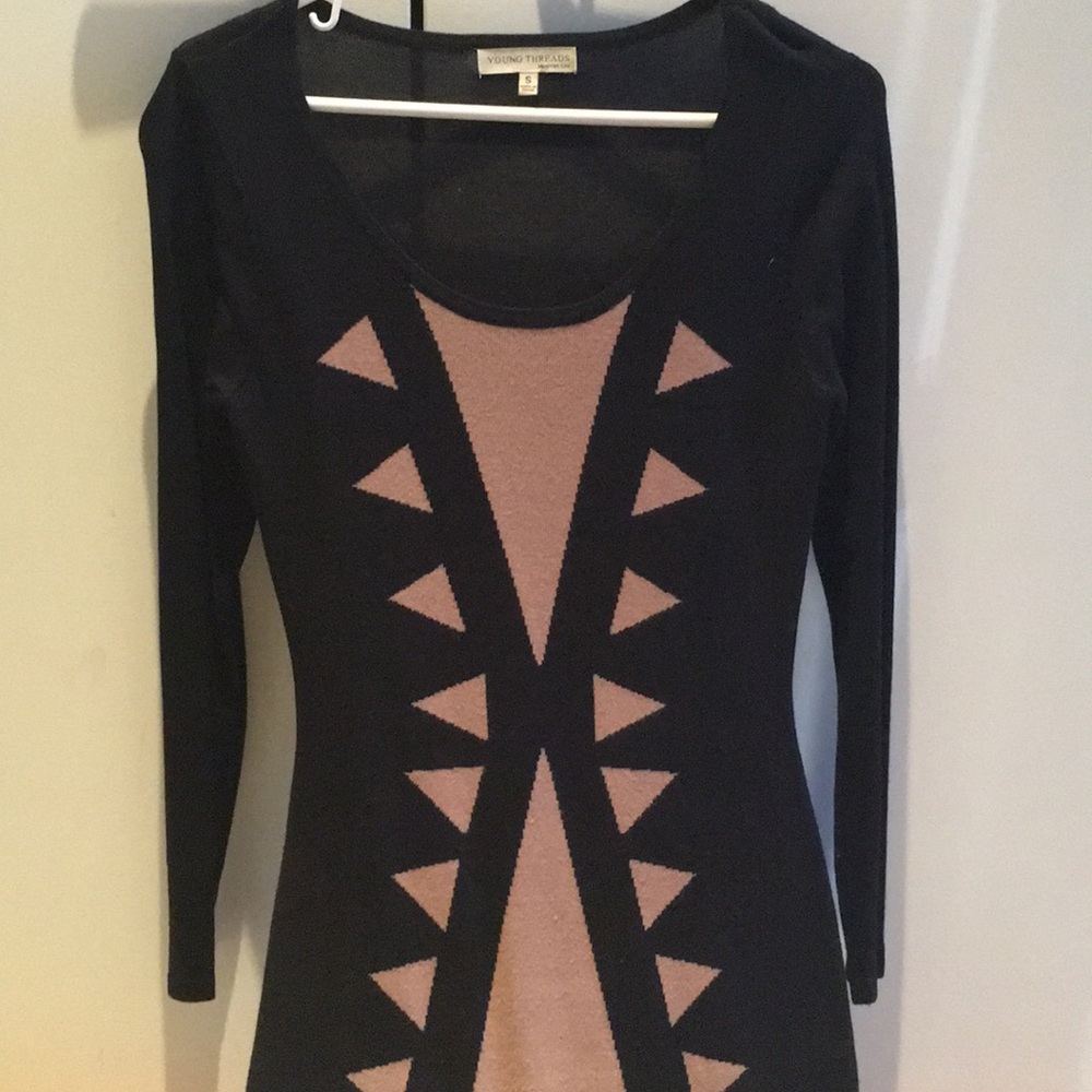 Black and taupe dress!